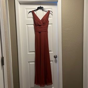 David’s Bridal Cinnamon Bridesmaid Dress
